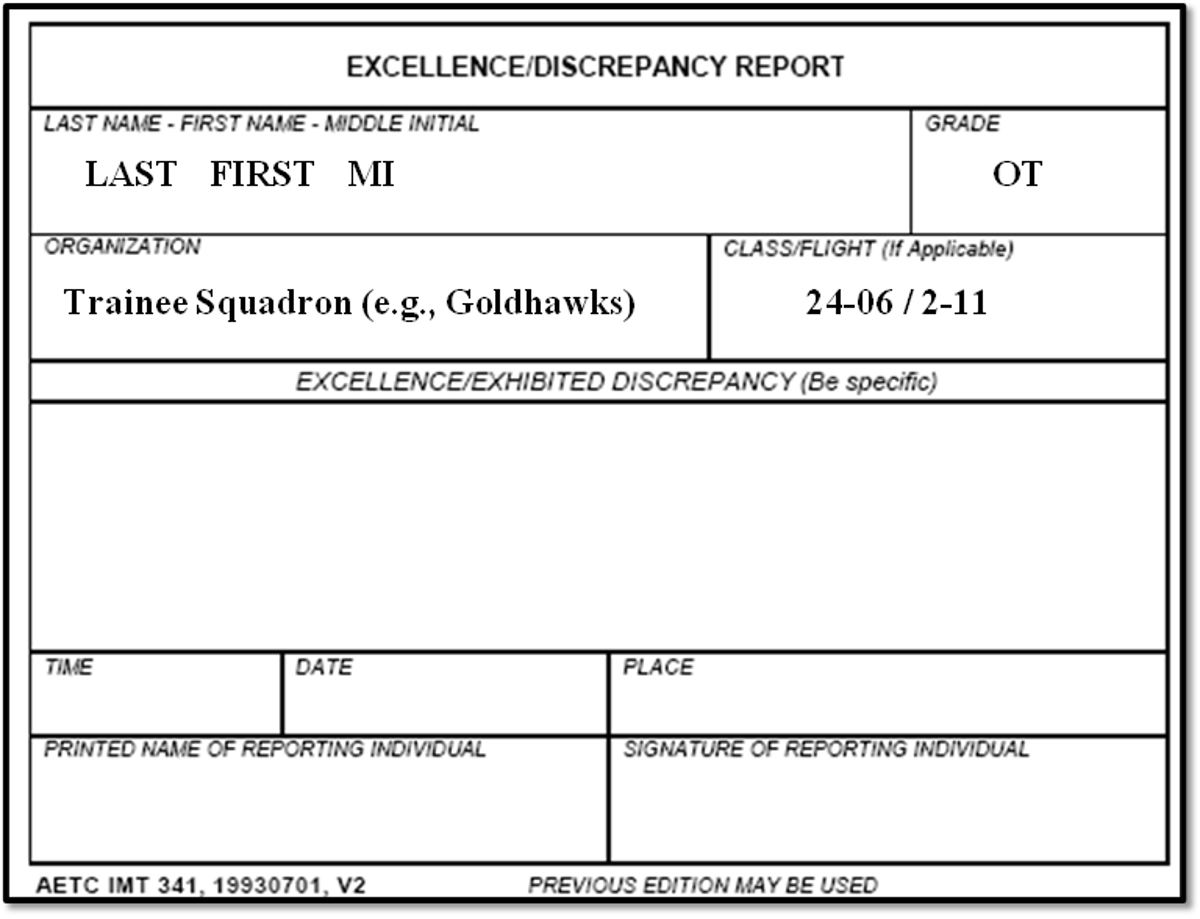EXAMPLE FORM 341